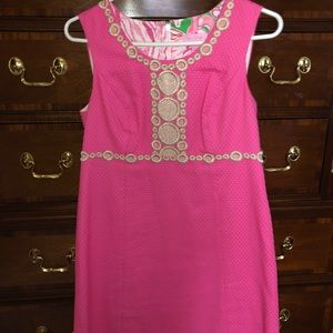 Pink and gold Lilly Pulitzer Dress